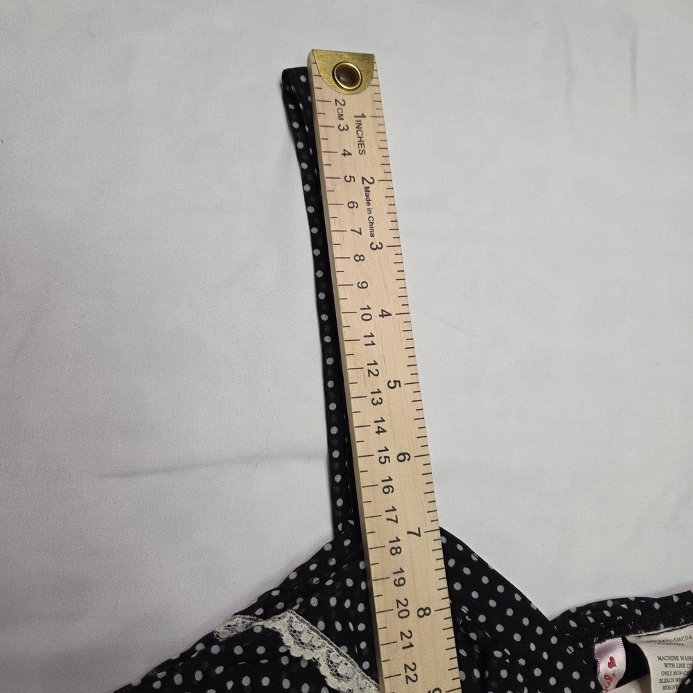 HeartSoul L Vtg Babydoll Polka Dot Cami Whimsigoth Victorian Witchy Fairy Grunge - Picture 4 of 6